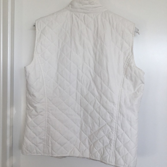 Liz Claiborne Quilted White Puffer Vest Size Medium $20 - Picture 7 of 9